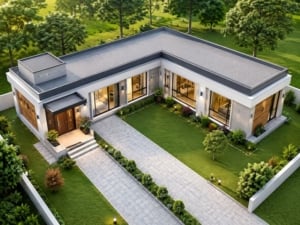 L shaped house with a missing corner as per Vastu