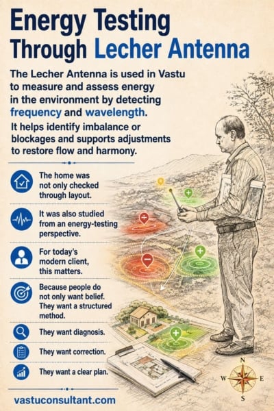 Lecher antenna detecting earth energies and biofields on site